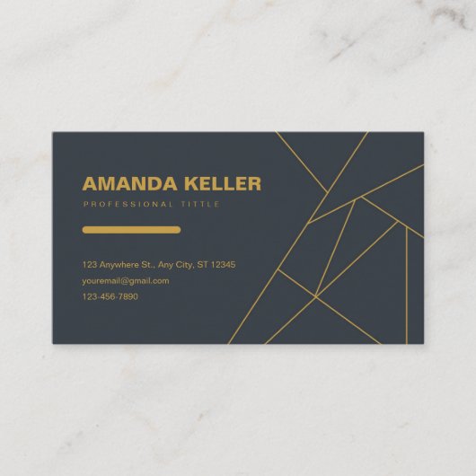 Elegant donker visitekaartje (Voorkant)
