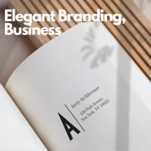 Elegant donkerblauw branding retouradres