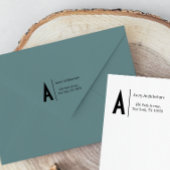 Elegant donkerblauw branding retouradres rubberstempel