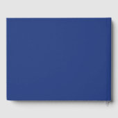 Elegant Donkerblauw Bruiloft Gastenboek (Achterkant)