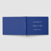 Elegant Donkerblauw Bruiloft Gastenboek (Volledig)