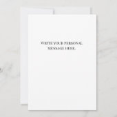 Elegant donkerblauw en faux goud bedankkaart (Achterkant)