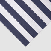 Elegant donkerblauw en wit gestreept patroon tissuepapier (Detail)