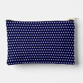 Elegant donkerblauw en wit polka dot patroon etui (Achterkant)