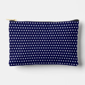 Elegant donkerblauw en wit polka dot patroon etui (Voorkant)