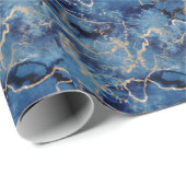 Elegant donkerblauw goudpapier met Waterverf voor Cadeaupapier (Rol Hoek)