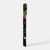 Elegant donkerblauw kerstmonogram iPhone 15 case (Rechterkant)