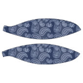 Elegant donkerblauw paisleypatroon basketbal (Panelen)