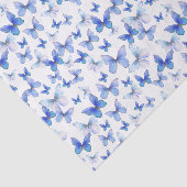 Elegant donkerblauw vlindermotief  tissuepapier (Detail)