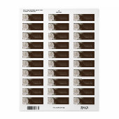Elegant Donkerbruin & Bloemend Huwelijk Etiket (Full Sheet)