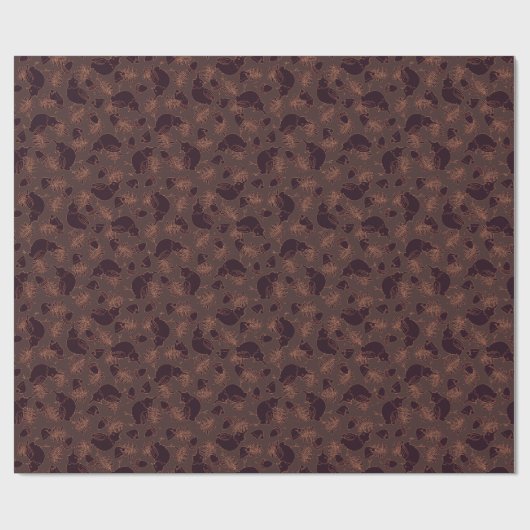 Elegant donkerbruin cadeaupapier (Vlak)