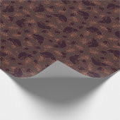 Elegant donkerbruin cadeaupapier (Hoek)