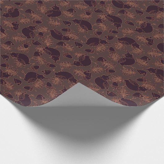 Elegant donkerbruin cadeaupapier (Hoek)