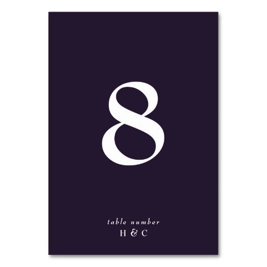 Elegant donkerbruin met Paarse bruiloft Kaart (Voorkant)