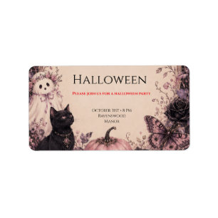 Elegant Donkere Botanische Halloween Feest Etiket