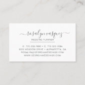 Elegant  donkere Floral op zwart Visitekaartje (Achterkant)