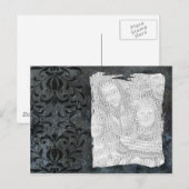 Elegant donkere sjabloon briefkaart (Voorkant / Achterkant)