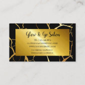 Elegant donkergouden Haarstylist Visitekaartje (Achterkant)