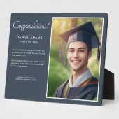 Elegant Donkergrijs Afstudeerder zij aan zij Foto Fotoplaat (Zijkant)