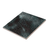 Elegant Donkergrijs Blauw Intricate Swirls and Loo Tegeltje (Zijkant)