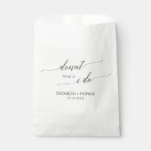 Elegant Donkergrijs Donut Wedding Favor Tassen Bedankzakje (Voorkant)