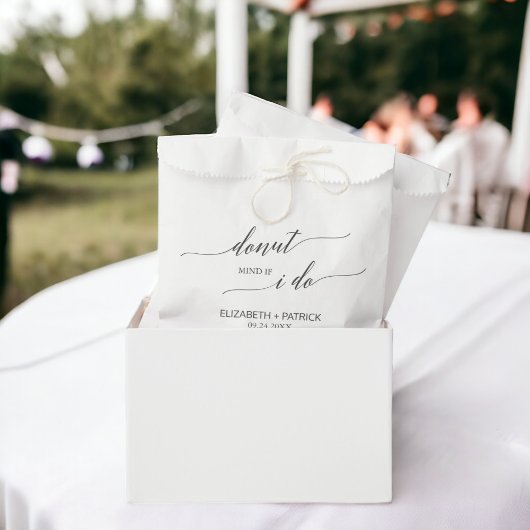 Elegant Donkergrijs Donut Wedding Favor Tassen Bedankzakje