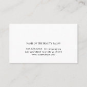 Elegant Donkergrijs Pastel Haar Stylist Bold Visitekaartje (Achterkant)