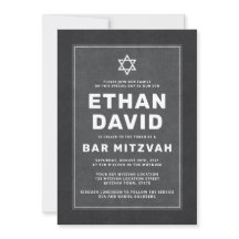 Elegant donkergrijs witte ster David bar mitzvah
