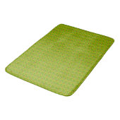 Elegant donkergroen chartreuse bloempatroon badmat (Gekanteld)