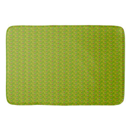 Elegant donkergroen chartreuse bloempatroon badmat