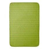 Elegant donkergroen chartreuse bloempatroon badmat (Voorkant Verticaal)