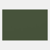 Elegant donkergroen-grijs Minimalistisch en chic Inpakpapier Vel (Voorkant 3)