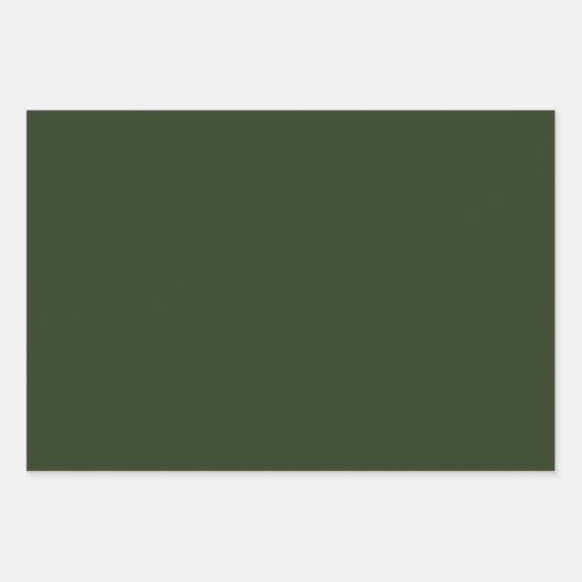 Elegant donkergroen-grijs Minimalistisch en chic Inpakpapier Vel (Voorkant)