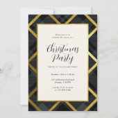 Elegant Donkergroen Tartan Plaid Kerstfeest Kaart (Voorkant)