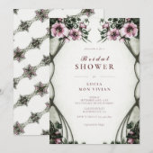 Elegant  donkergroen Vrijgezellenfeest Kaart (Voorkant / Achterkant)