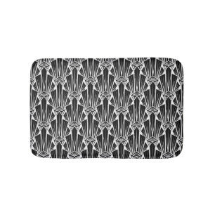 Elegant donkerkunstdeco abstracte geometrische ele badmat