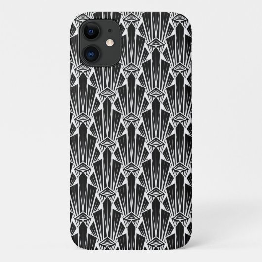 Elegant donkerkunstdeco abstracte geometrische ele Case-Mate iPhone case (Achterkant)