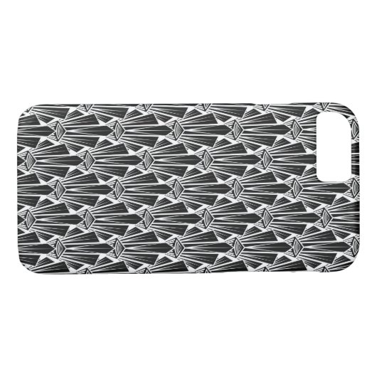Elegant donkerkunstdeco abstracte geometrische ele Case-Mate iPhone case (Achterkant (Horizontaal))