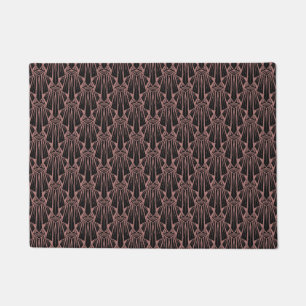 Elegant donkerkunstdeco abstracte geometrische ele deurmat