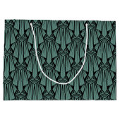 Elegant donkerkunstdeco abstracte geometrische ele groot cadeauzakje (Achterkant)