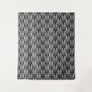 Elegant donkerkunstdeco abstracte geometrische ele wandkleed