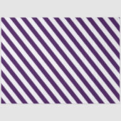 Elegant donkerpaars en wit gestreept patroon tissuepapier (Voorkant)