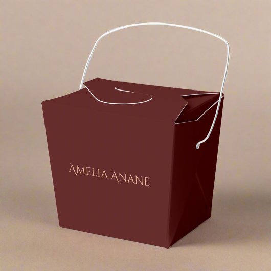 Elegant donkerrood & blushroze script bedankt bedankdoosjes