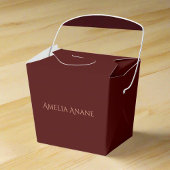 Elegant donkerrood & blushroze script bedankt bedankdoosjes