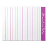 Elegant donkerroze 8,5x11 Letter-formaat op maat Notitieblok (Voorkant)