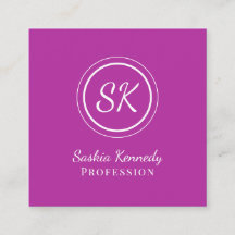 Elegant donkerroze handschrift Professional Monogr