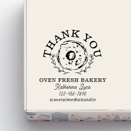 Elegant Donut dank u naam bakkerij Rubberstempel