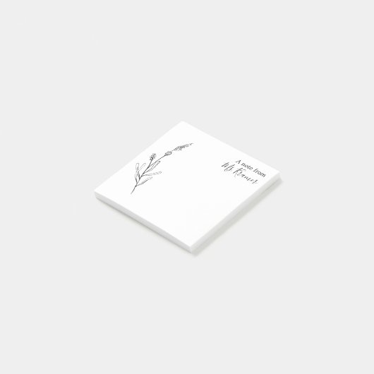 Elegant Doodle Branch Post-it Notes (Schuin)