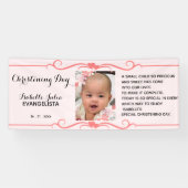 Elegant DOOPDAG Event Pink Party Spandoek (Horizontaal)