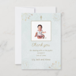 Elegant doopsel bedankkaart voor Baby